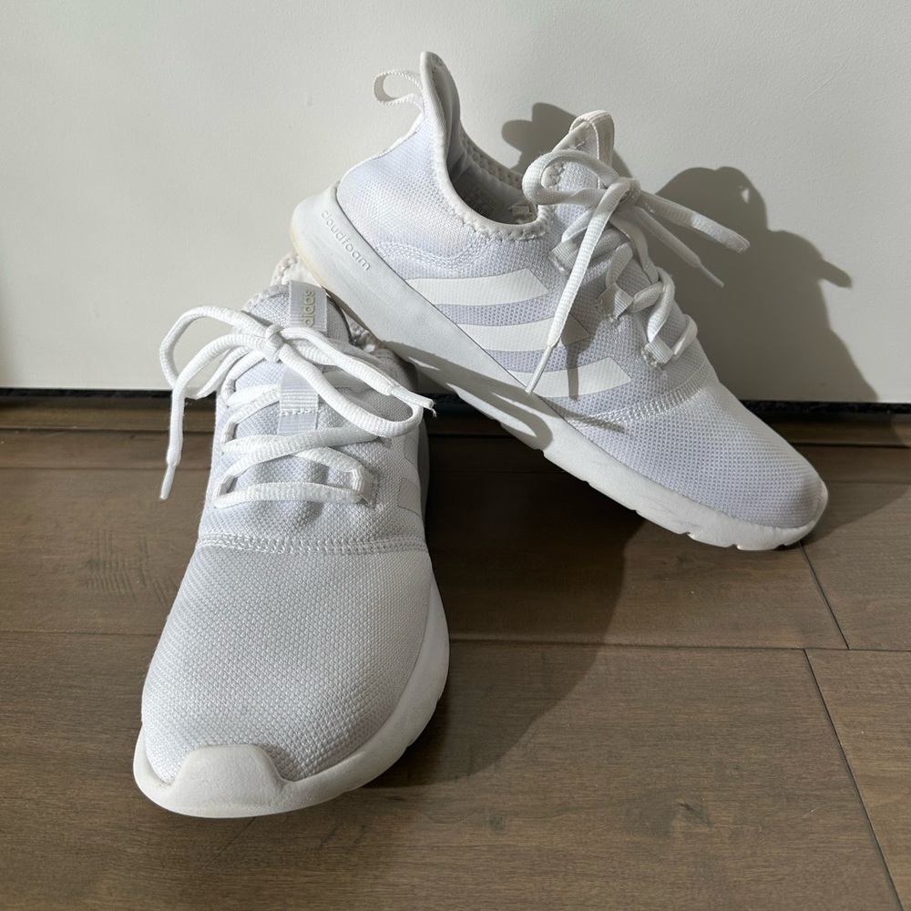 Adidas white cloud foam sneakers